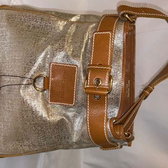 Marc Jacobs Metallic canvass &leather shoulder bag